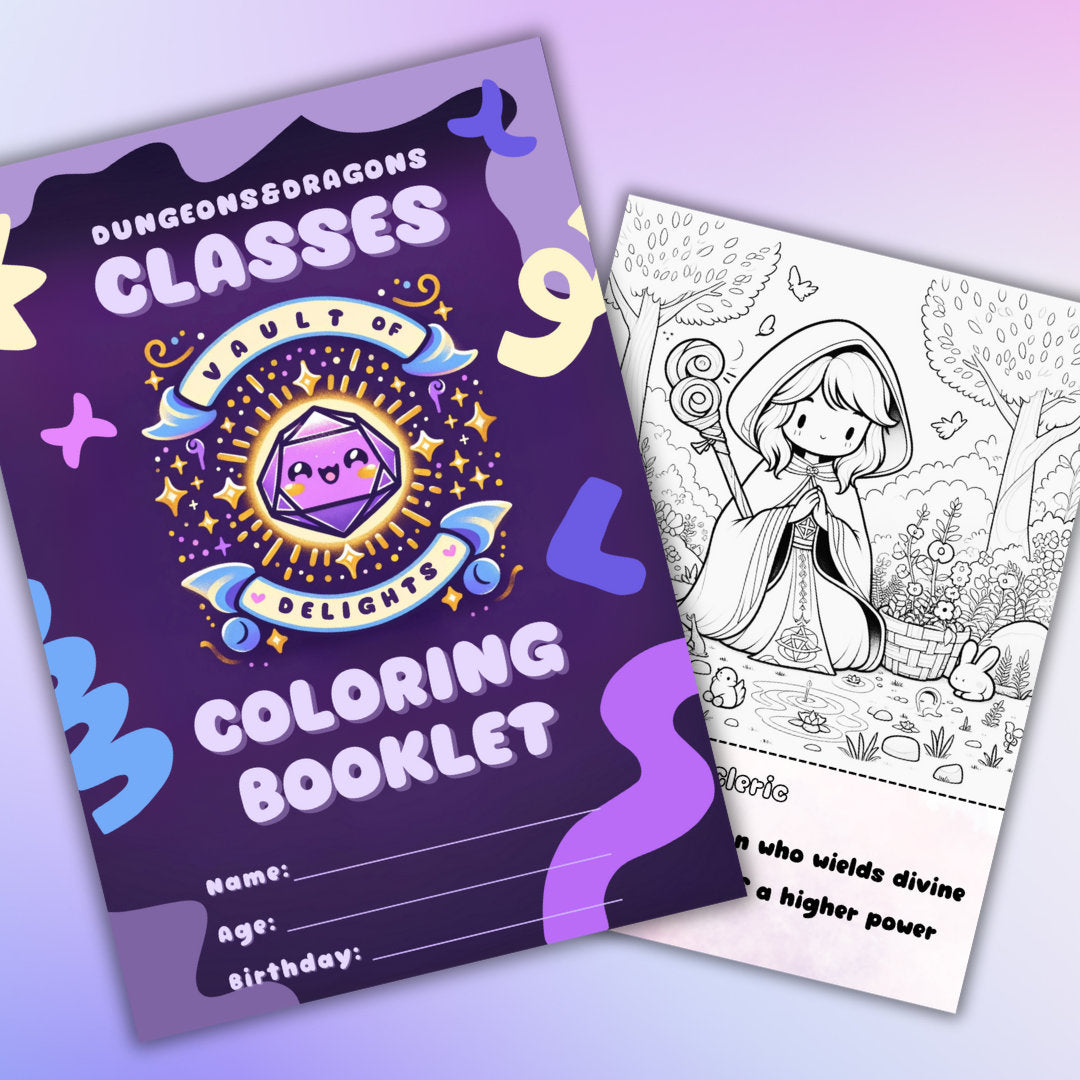 Classes Coloring Booklet - digital download preview