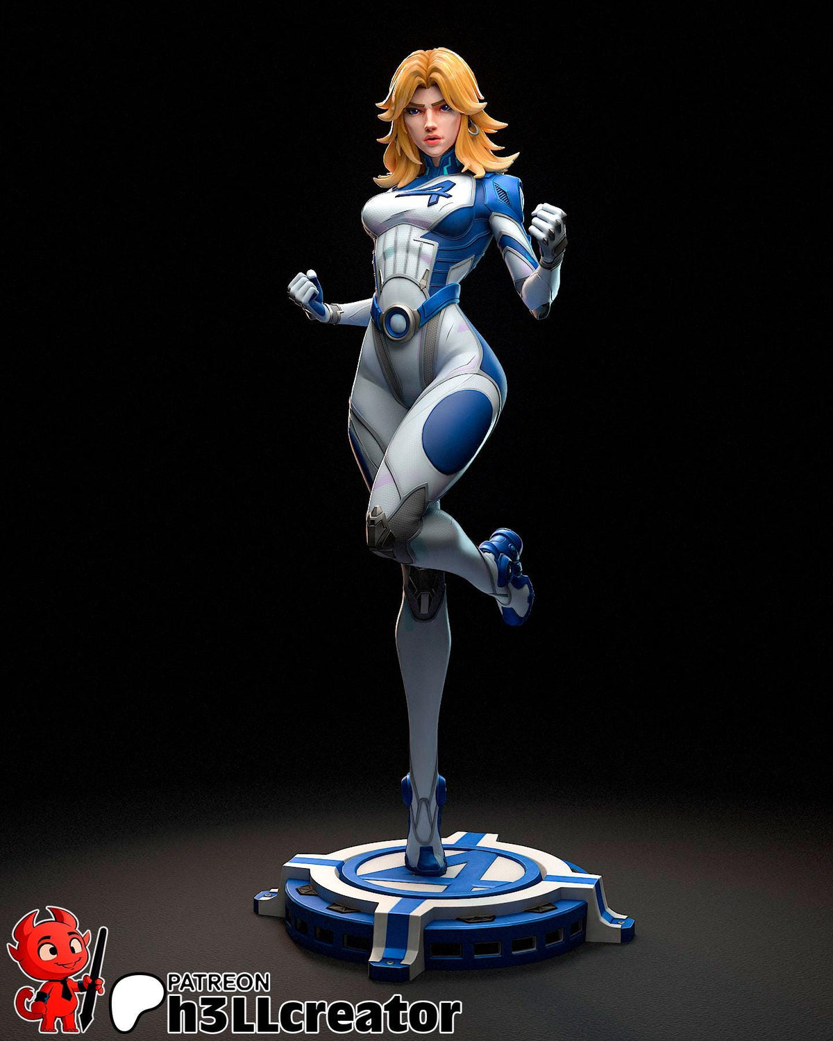 Invisible Woman Figure - Marvel Rivals - resin tabletop miniature front view
