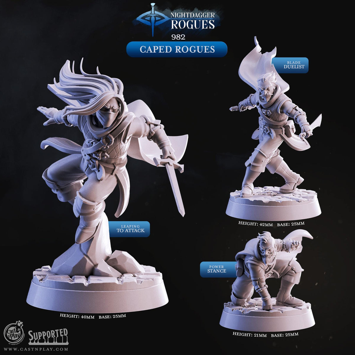 Rogue Miniature - resin tabletop miniature alternate angle