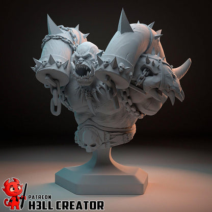 Garrosh Hellscream Bust - World of Warcraft - paintable tabletop miniature product view