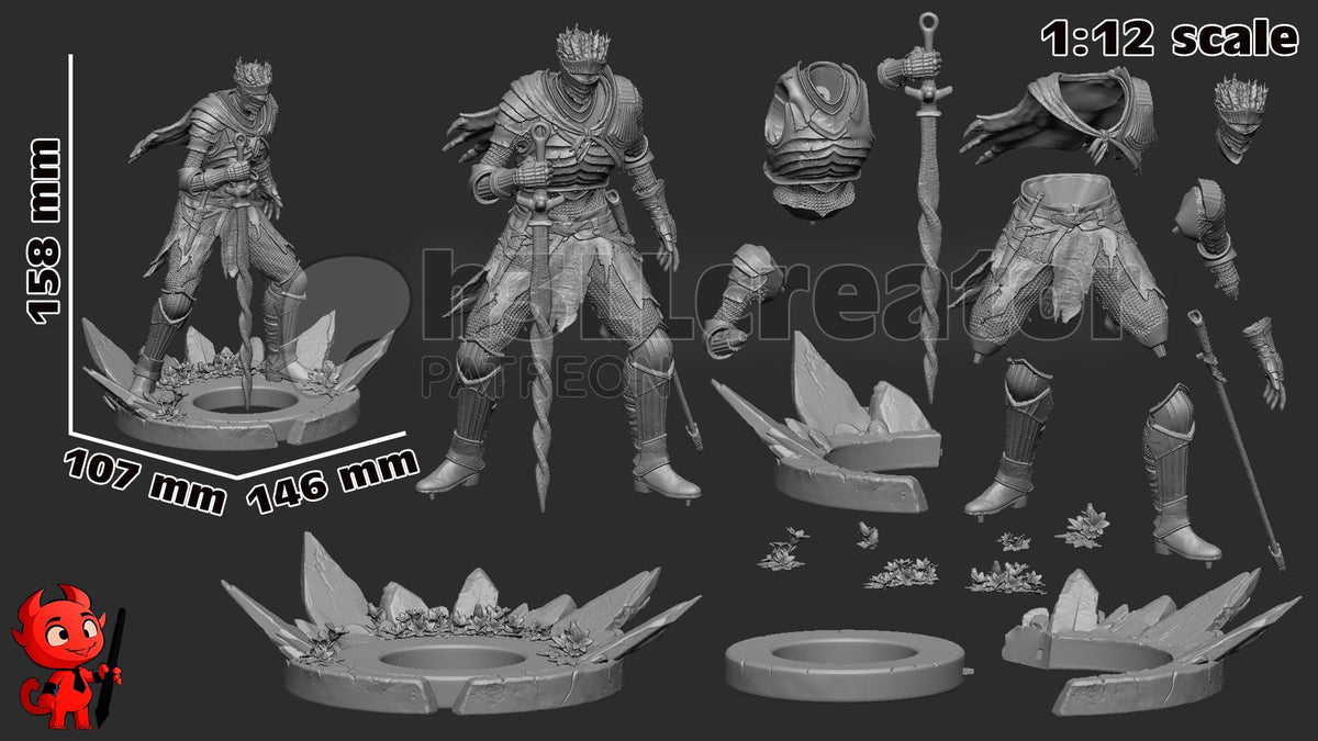 Soul of Cinders Figure - Dark Souls 3 - resin miniature view 8