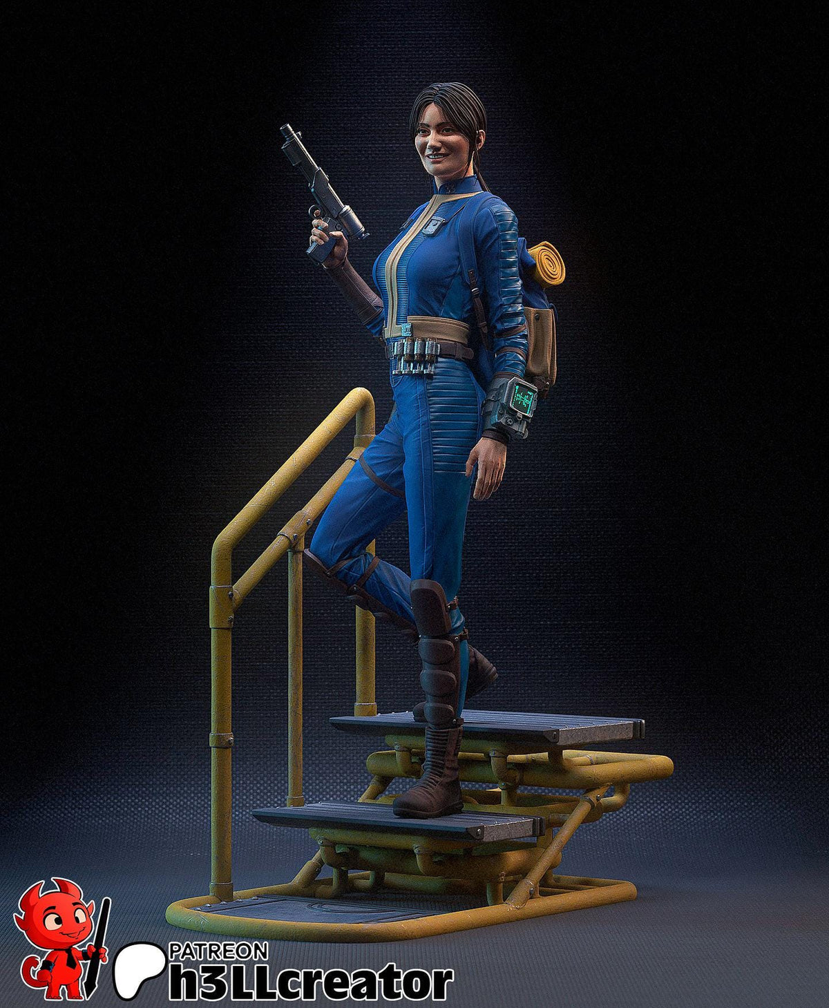 Lucy MacLean TV Character Fallout Figure - resin tabletop miniature alternate angle