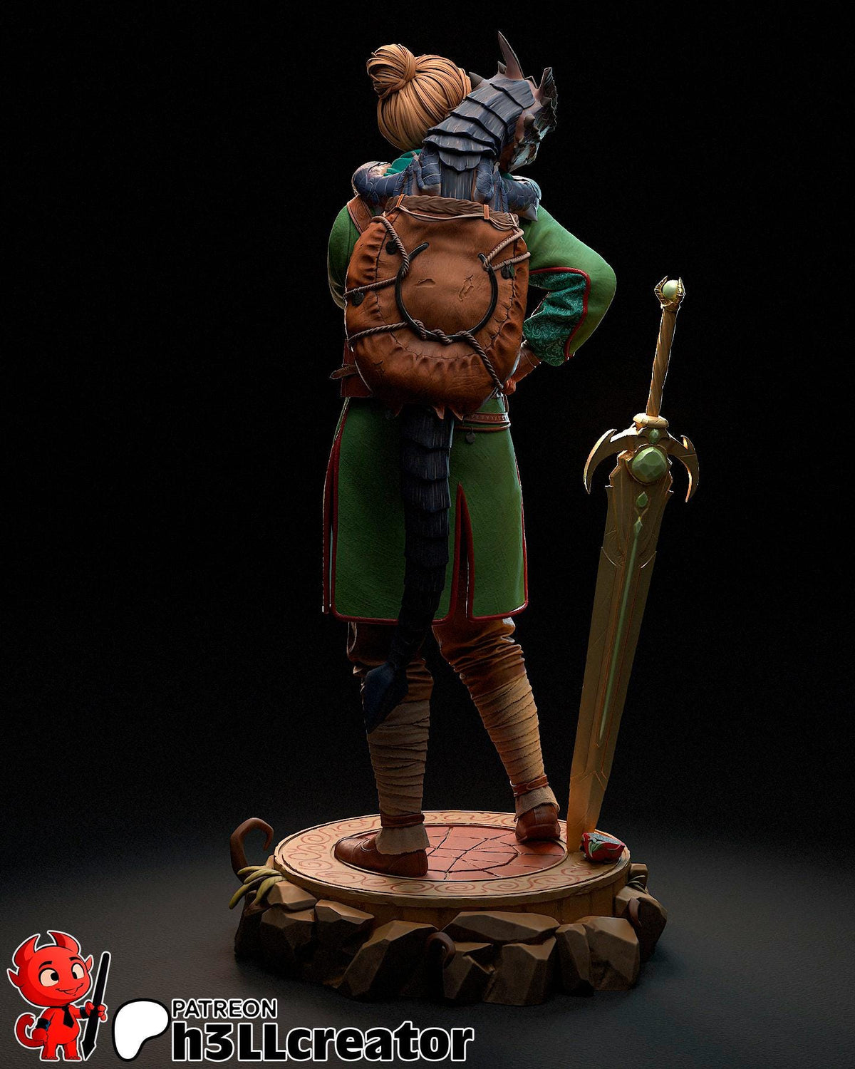 Zoe Split Fiction Figure - 3D printed miniature detail view