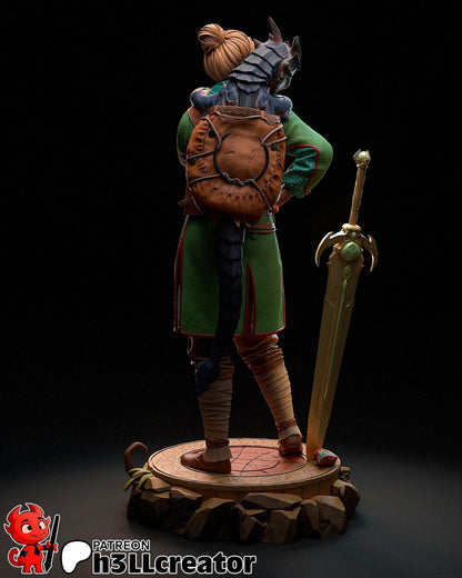 Zoe Split Fiction Figure - 3D printed miniature detail view