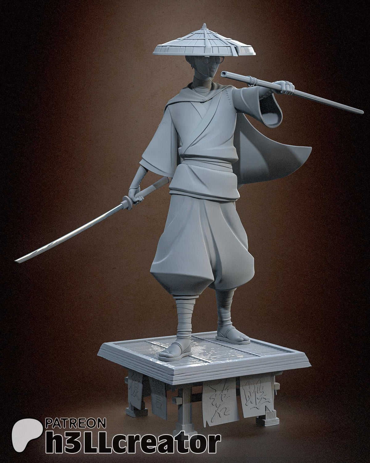 Mizu Blue Eye Samurai Figure - resin miniature view 5