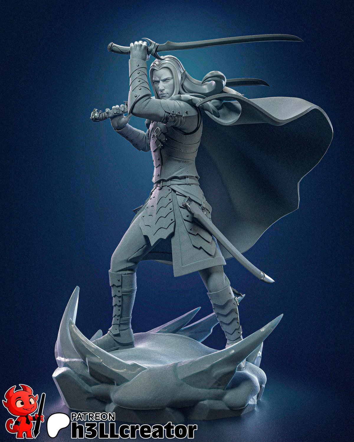 Drizzt Do'Urden Figure - paintable tabletop miniature product view