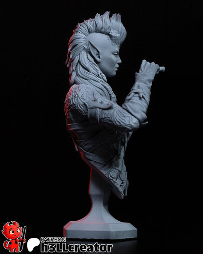 Karlach Bust - Baldur's Gate 3 - 3D printed miniature detail view
