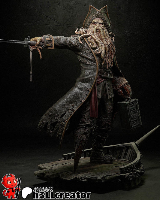 Davy Jones Figure - Pirates of the Caribbean - resin tabletop miniature alternate angle