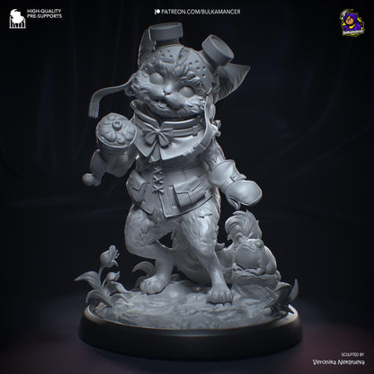 Palico and Toad Figure - Monster Hunter Wilds - paintable tabletop miniature product view