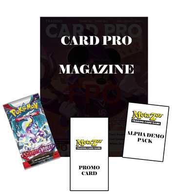 Card Pro Issue 1 magazine with MetaZoo demo pack, promo and Pokémon booster