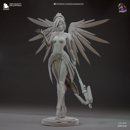Mercy Figure - Overwatch - paintable tabletop miniature product view