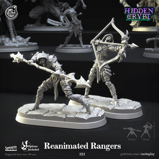 Undead Ranger Miniature - resin tabletop miniature front view