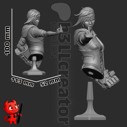 Vi Bust - Arcane - resin miniature view 5