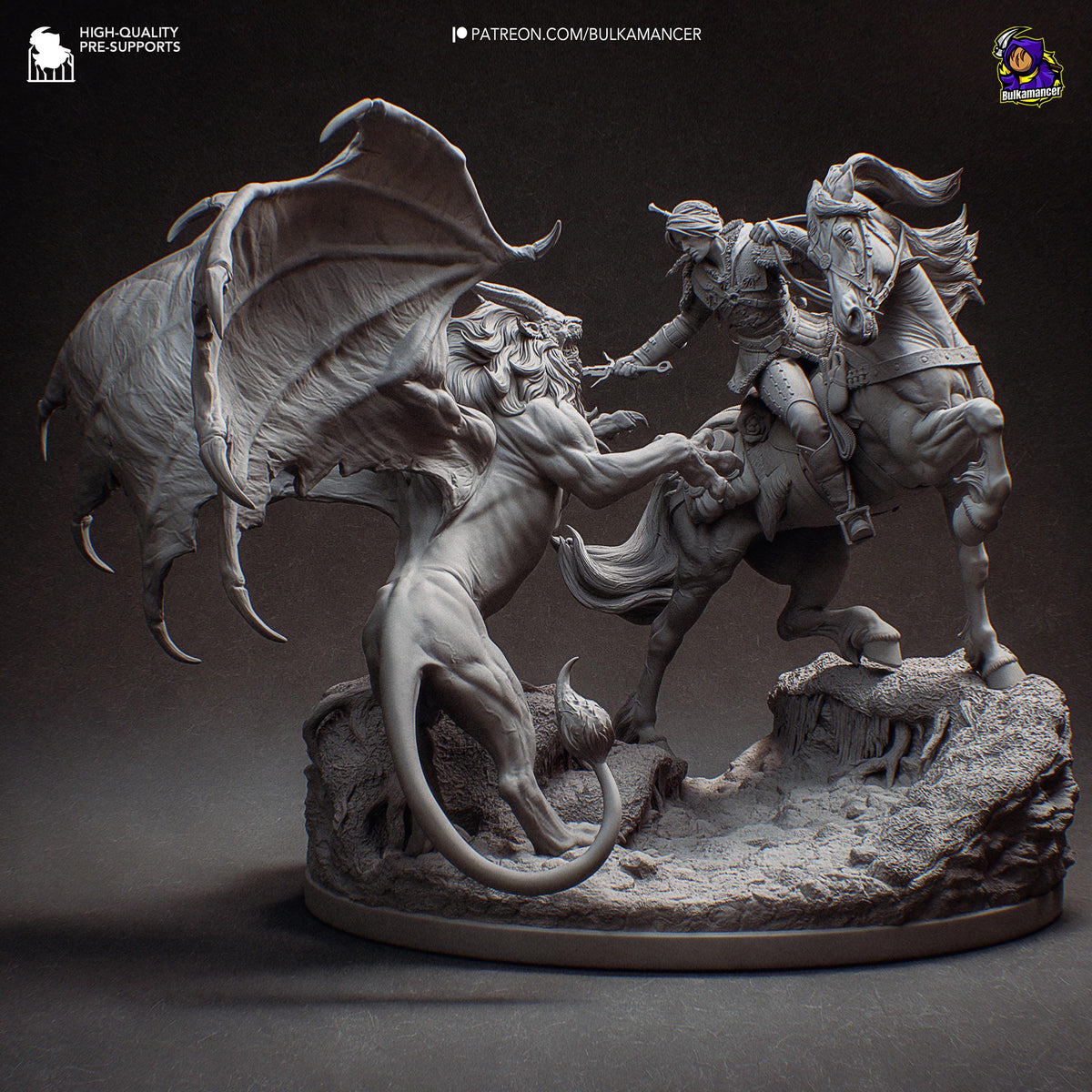 Ciri Manticore The Witcher Diorama Figure - resin miniature view 8
