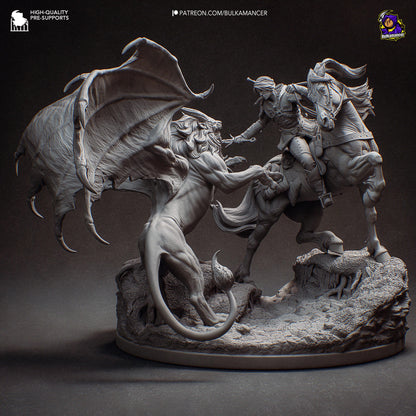Ciri Manticore The Witcher Diorama Figure - resin miniature view 8