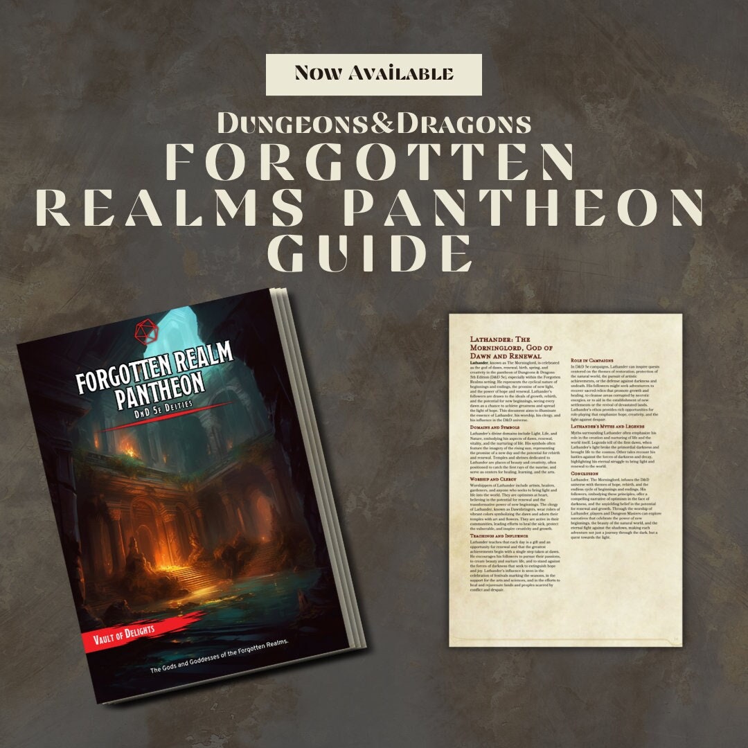 Forgotten Realms Pantheon Guide - digital download preview