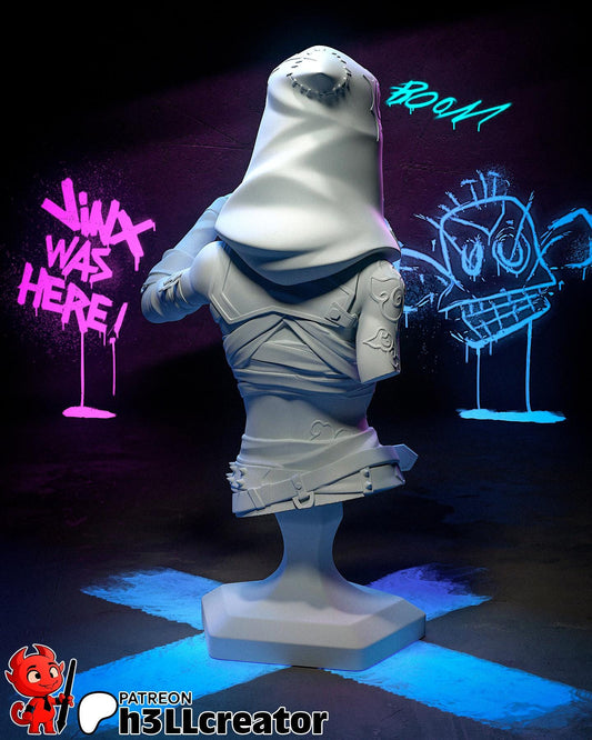 Jinx Bust - Arcane - resin tabletop miniature alternate angle