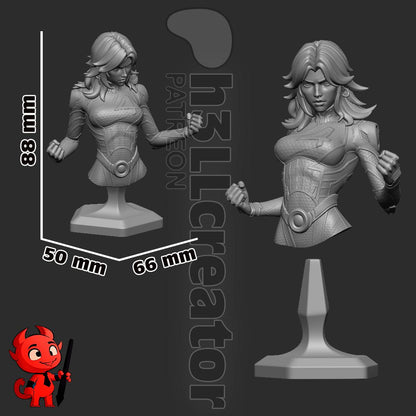 Invisible Woman Bust - Marvel Rivals - paintable tabletop miniature product view