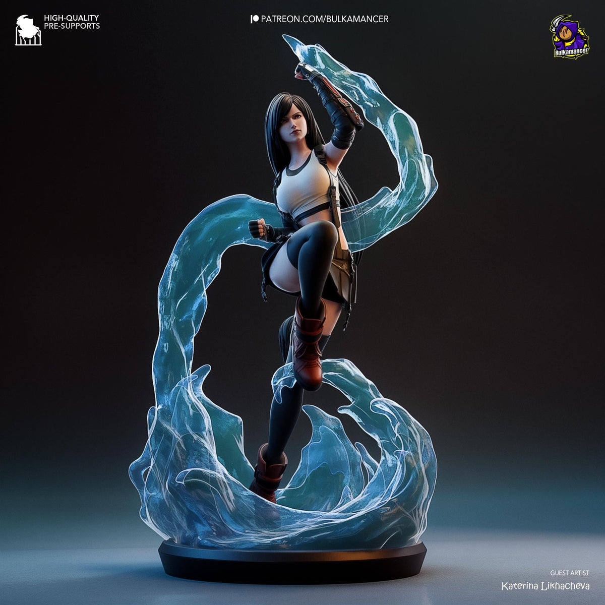 Tifa Lockhart Figure - Final Fantasy VII - resin tabletop miniature front view