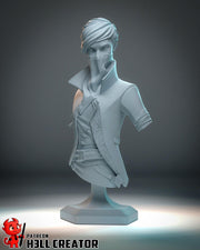 Emily Dishonored 2 Bust - resin tabletop miniature front view