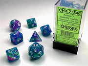 Chessex Festive Waterlily/white Polyhedral 7-Dice Set