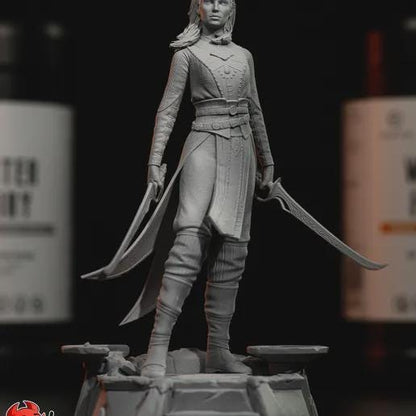 Jaheira Figure - Baldur's Gate 3 - resin tabletop miniature alternate angle