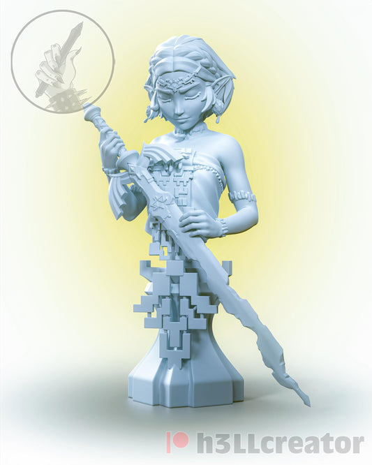 Zelda Legend of Zelda Bust - resin tabletop miniature front view