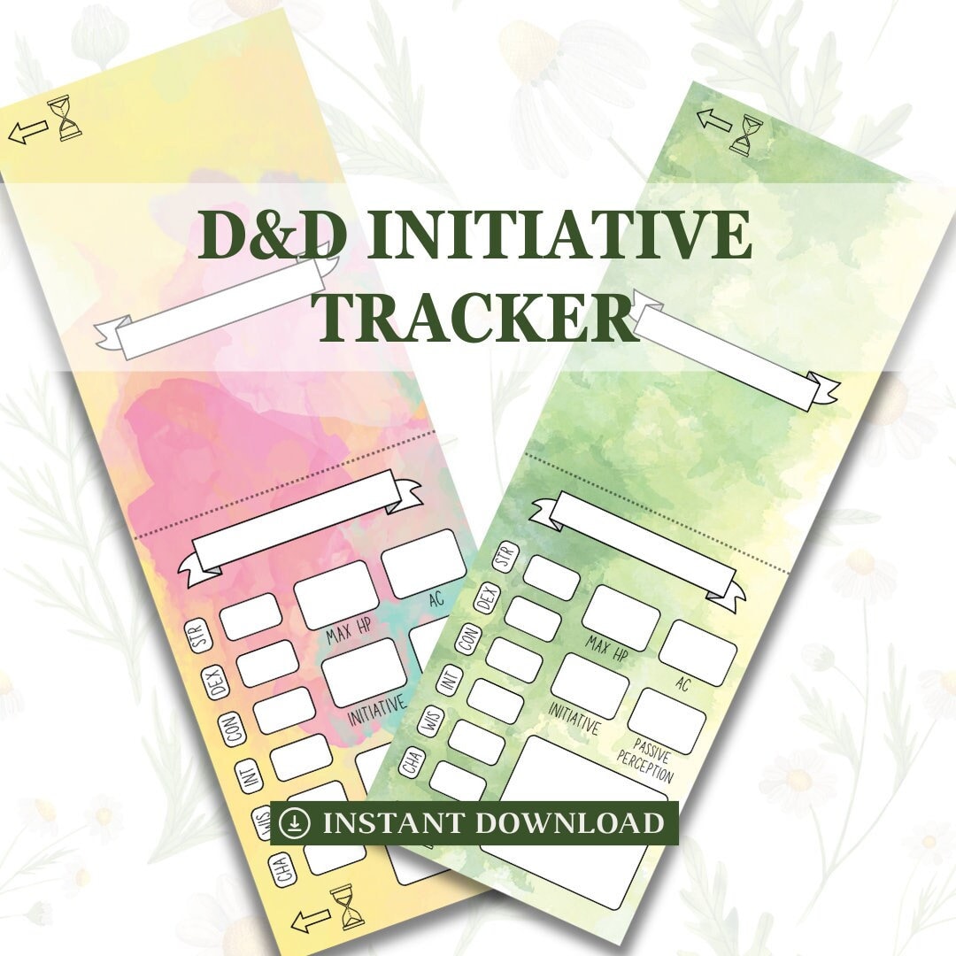 Initiative Tracker - digital download preview