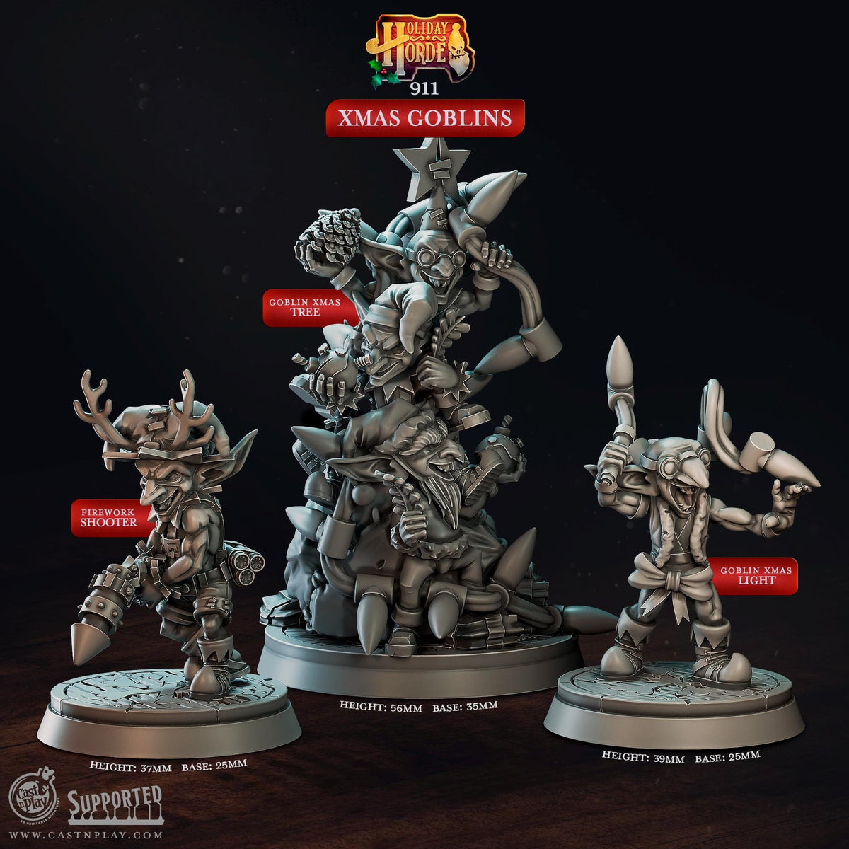 Goblin Gunslinger Miniature - resin tabletop miniature front view