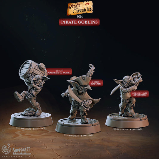 Goblin Pirate Miniature - resin tabletop miniature front view