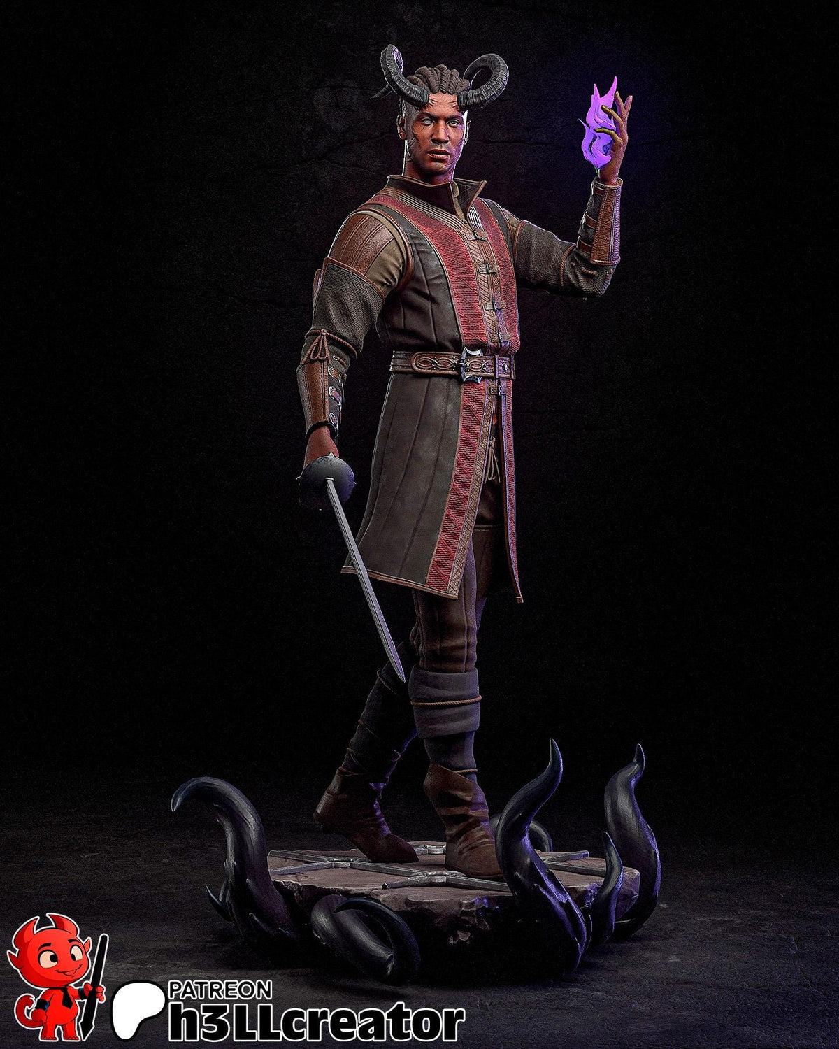 Wyll Figure - Baldur's Gate 3 - resin miniature view 6
