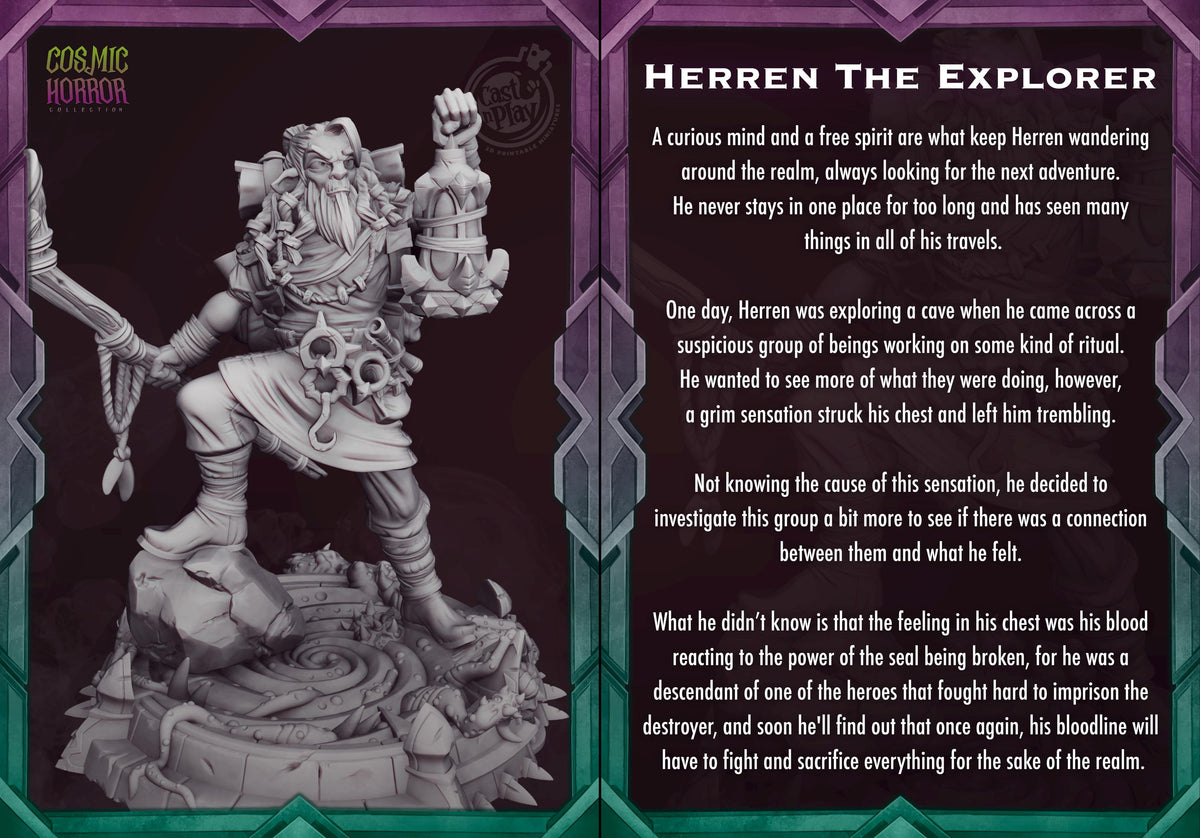 Wizard Miniature - 3D printed miniature detail view