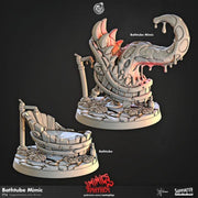 Bathtube Mimic Miniature - resin tabletop miniature front view