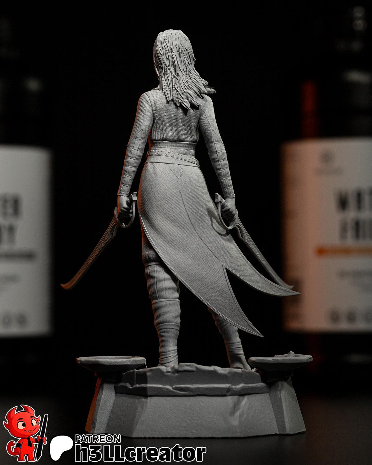 Jaheira Figure - Baldur's Gate 3 - 3D printed miniature detail view