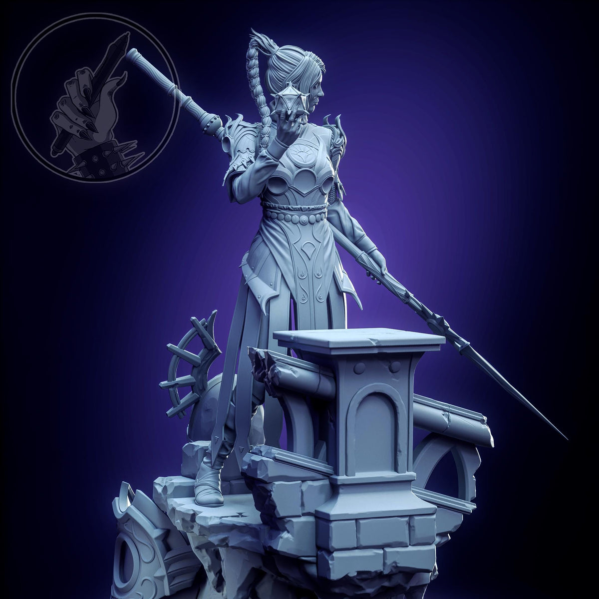Shadowheart Figure - Baldur's Gate 3 - resin tabletop miniature alternate angle