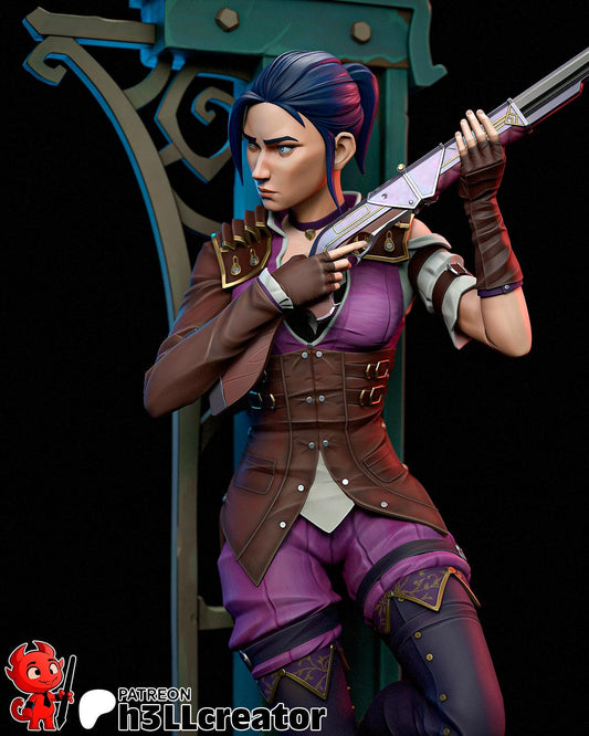 Caitlyn Figure - Arcane - resin tabletop miniature alternate angle