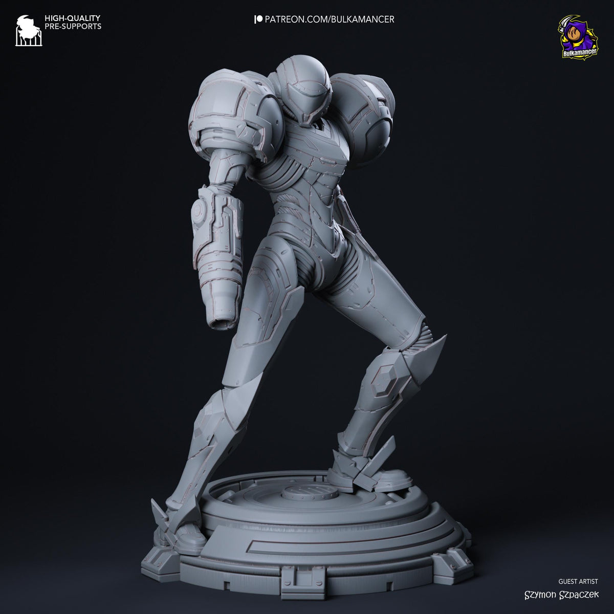 Samus Aran Figure - Metroid - paintable tabletop miniature product view