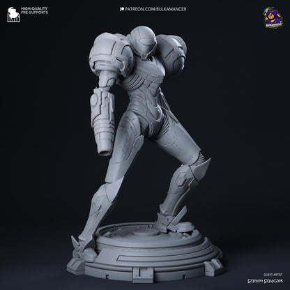 Samus Aran Figure - Metroid - paintable tabletop miniature product view
