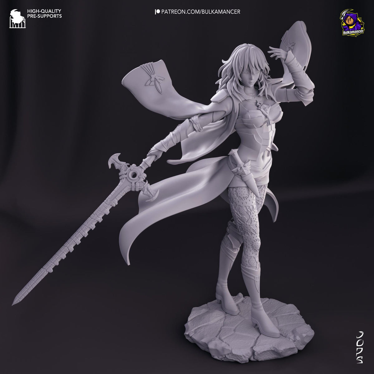 Byleth Figure - Fire Emblem - paintable tabletop miniature product view