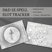 Printable Spell Slot Trackers - digital download preview