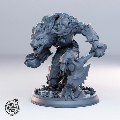 Gnoll Miniature - 3D printed miniature detail view