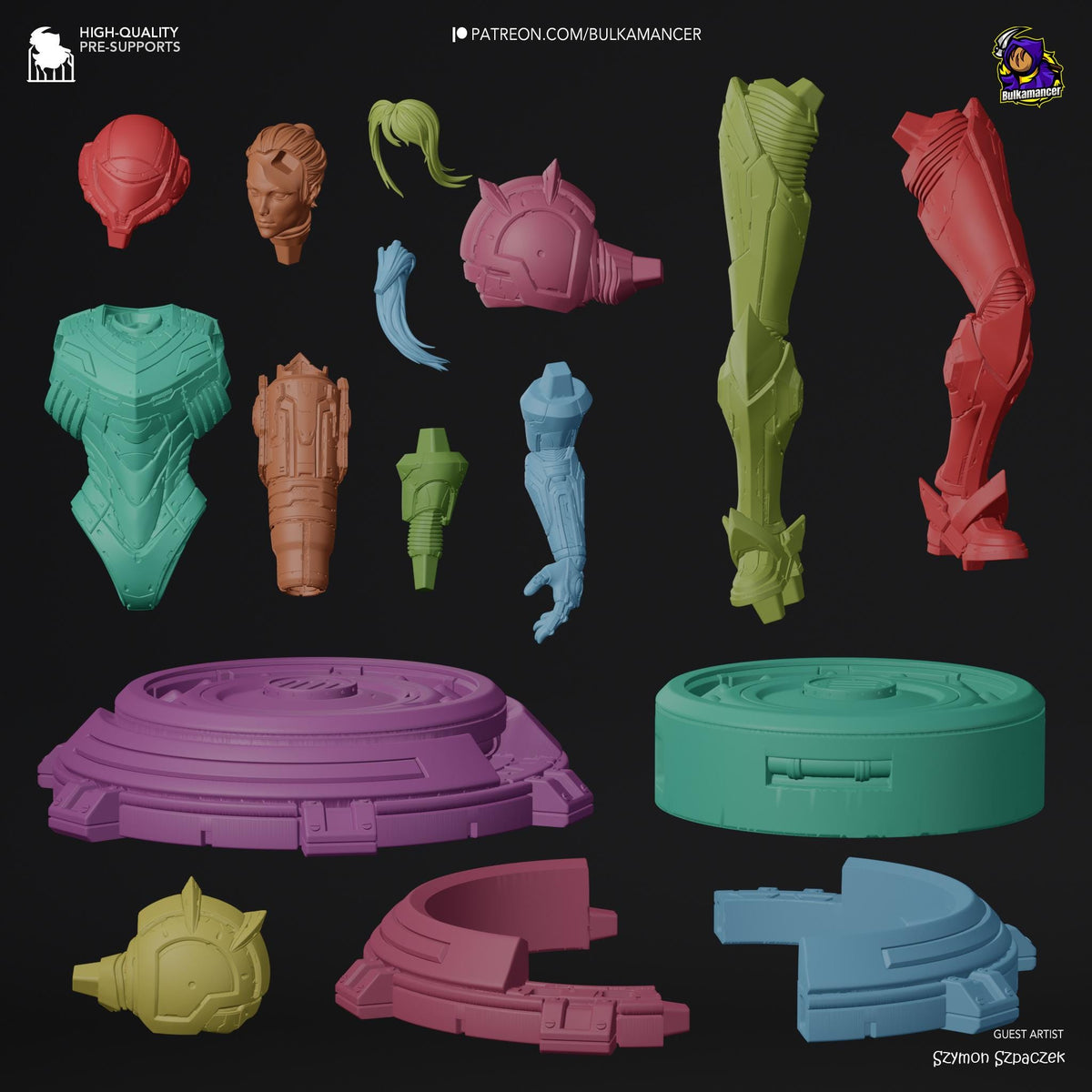 Samus Aran Figure - Metroid - resin miniature view 8