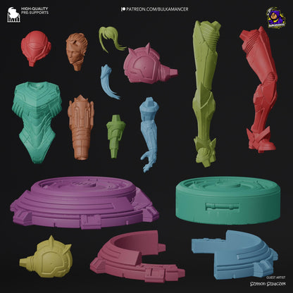 Samus Aran Figure - Metroid - resin miniature view 8