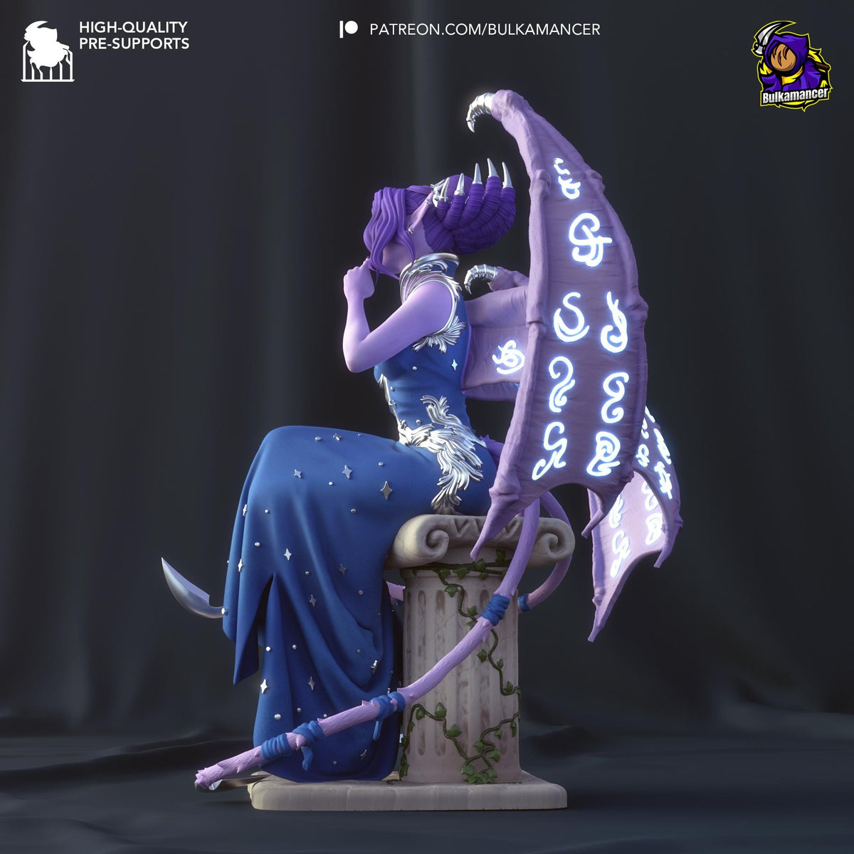 Nocticula Figure - Wrath of the Righteous - resin tabletop miniature alternate angle
