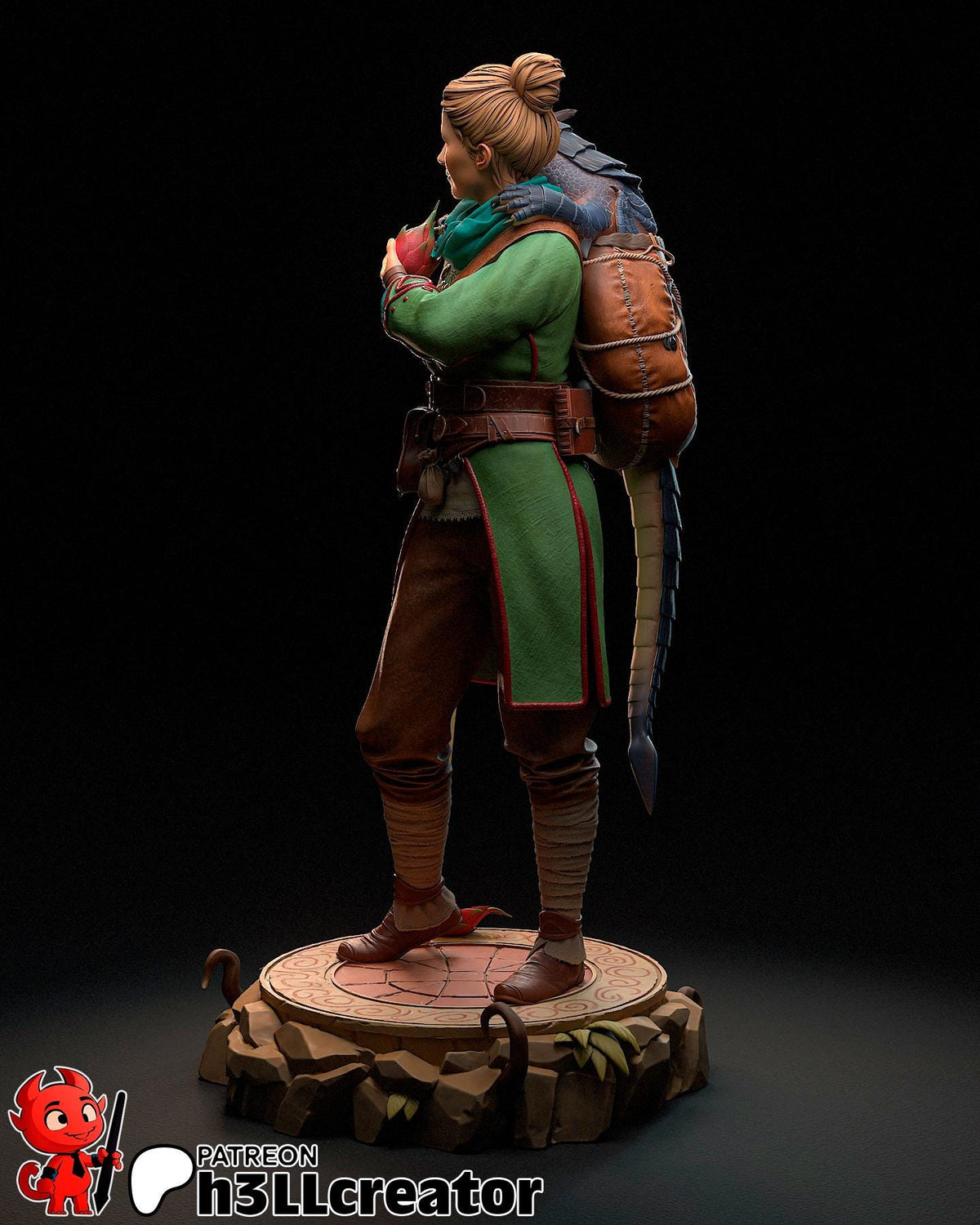 Zoe Split Fiction Figure - paintable tabletop miniature product view