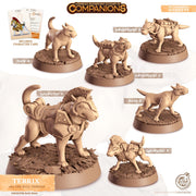 Bull Terrier Dog Animal Companion Miniature - resin tabletop miniature front view