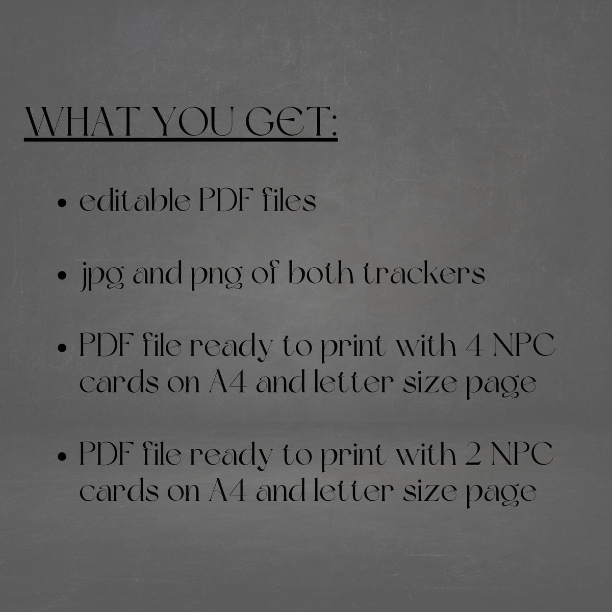 Fillable NPC Cards - digital product alternate preview