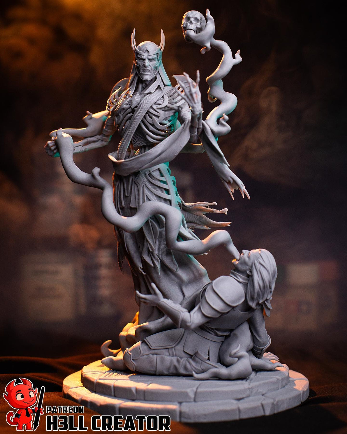 Vecna Figure - Baldur's Gate 3 - resin tabletop miniature front view