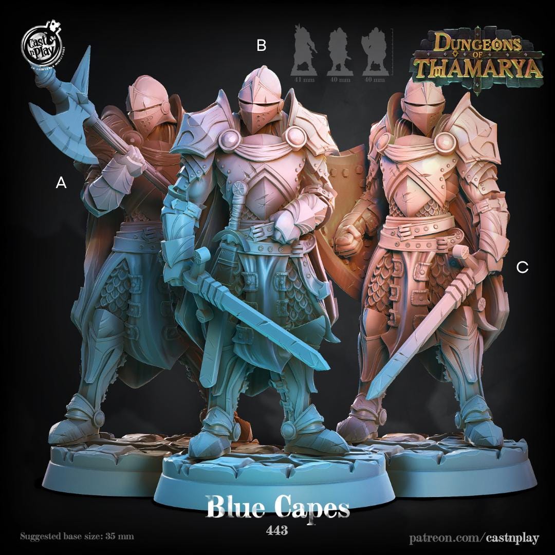 Knight Miniature - resin tabletop miniature front view