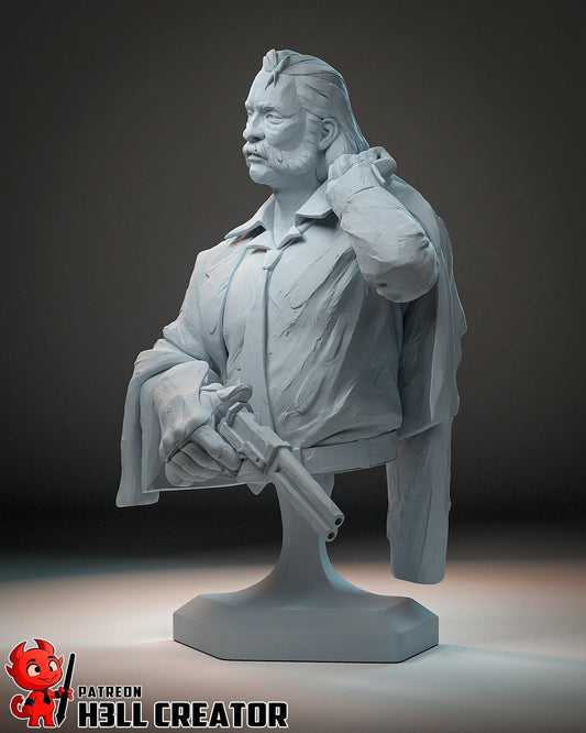 Harry Disco Elysium Bust - resin tabletop miniature front view